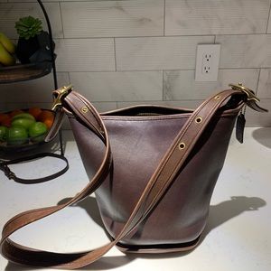 Vintage coach helens legacy brown bucket bag